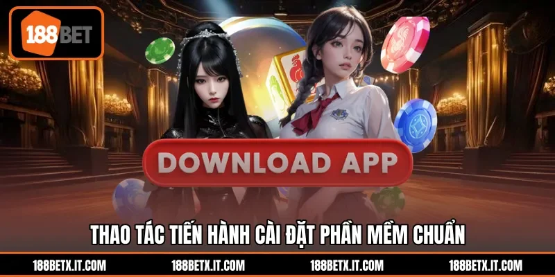 Thao tác tiến hành cài đặt phần mềm chuẩn